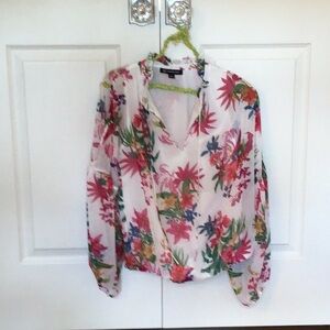 INC multi color floral top